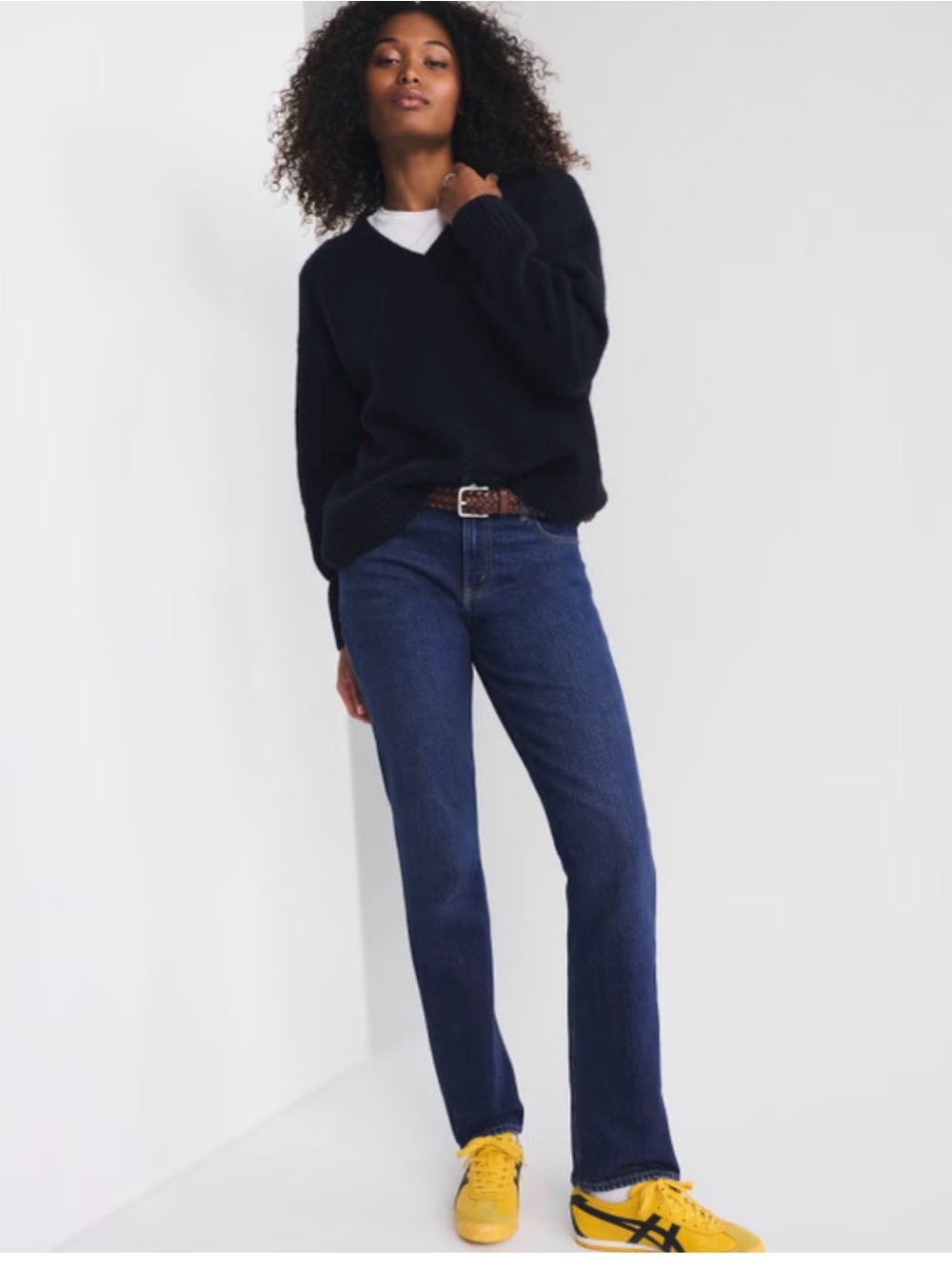 Abercrombie Mid-Rise Curve Love 90s Straight Jean (short)